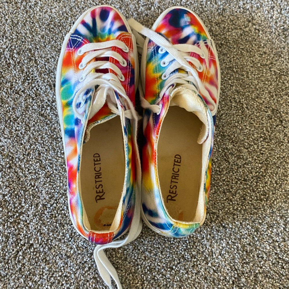 Restricted Colorful Tie-Dye Sneakers